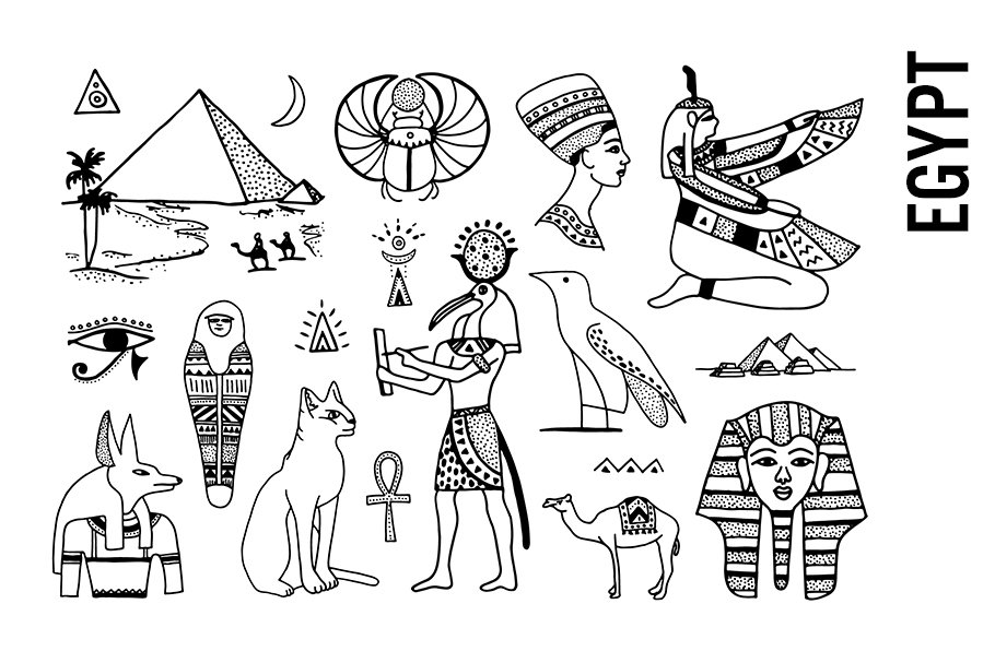 egypt clipart doodle