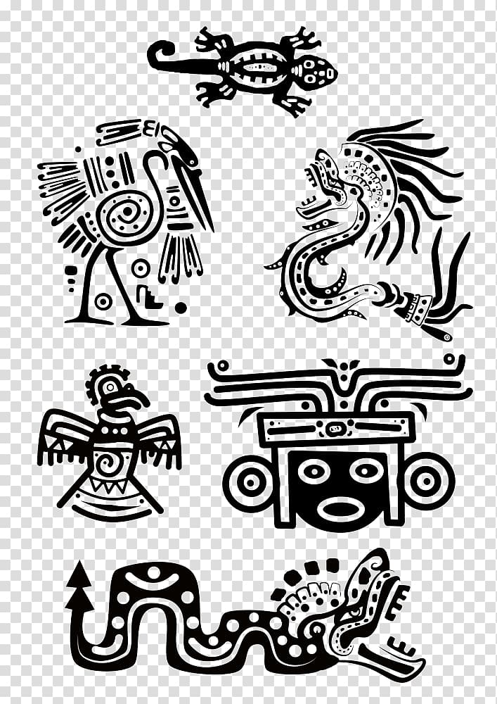 Egypt clipart maya. Assorted themed tribal illustration