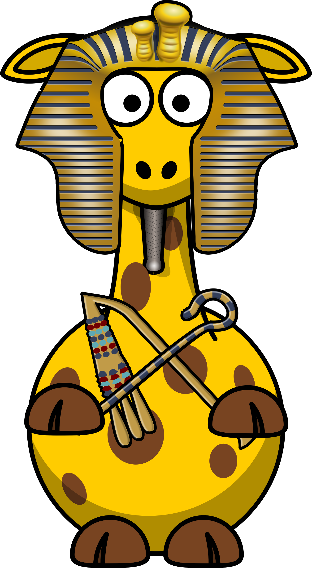 Giraffe pharao big image. Egypt clipart pharo