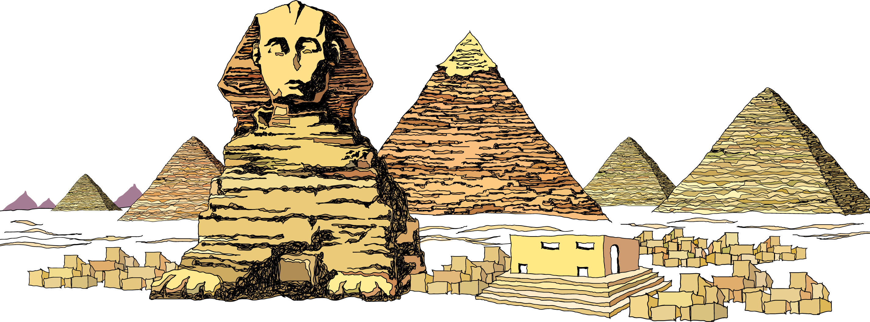egypt clipart pyramids illustration