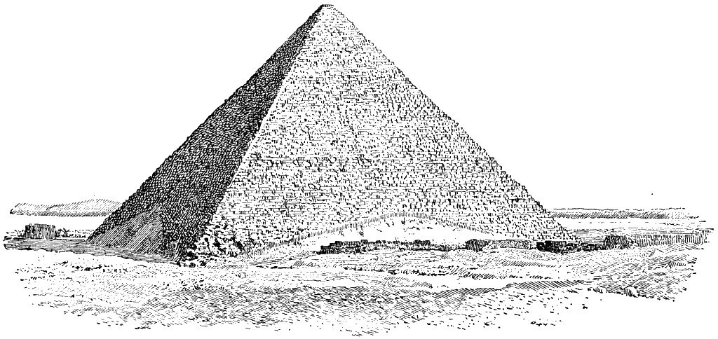 Egypt pyramids outline