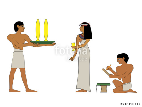 Egyptian clipart ancient trading. Egypt noblewoman and servants