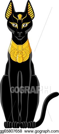 Stock illustrations gg . Egyptian clipart cat