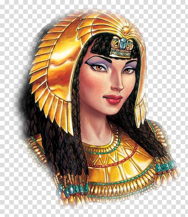 Cleopatra ancient egypt pharaoh. Egyptian clipart headpiece