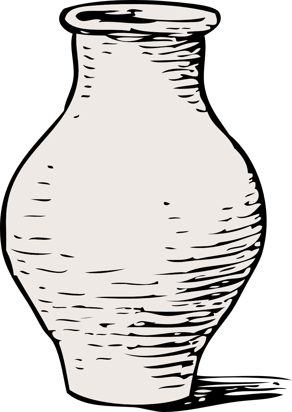 Black and white panda. Egyptian clipart vase outline