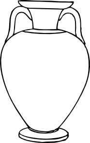 Egyptian clipart vase outline. Greek amphora clip art