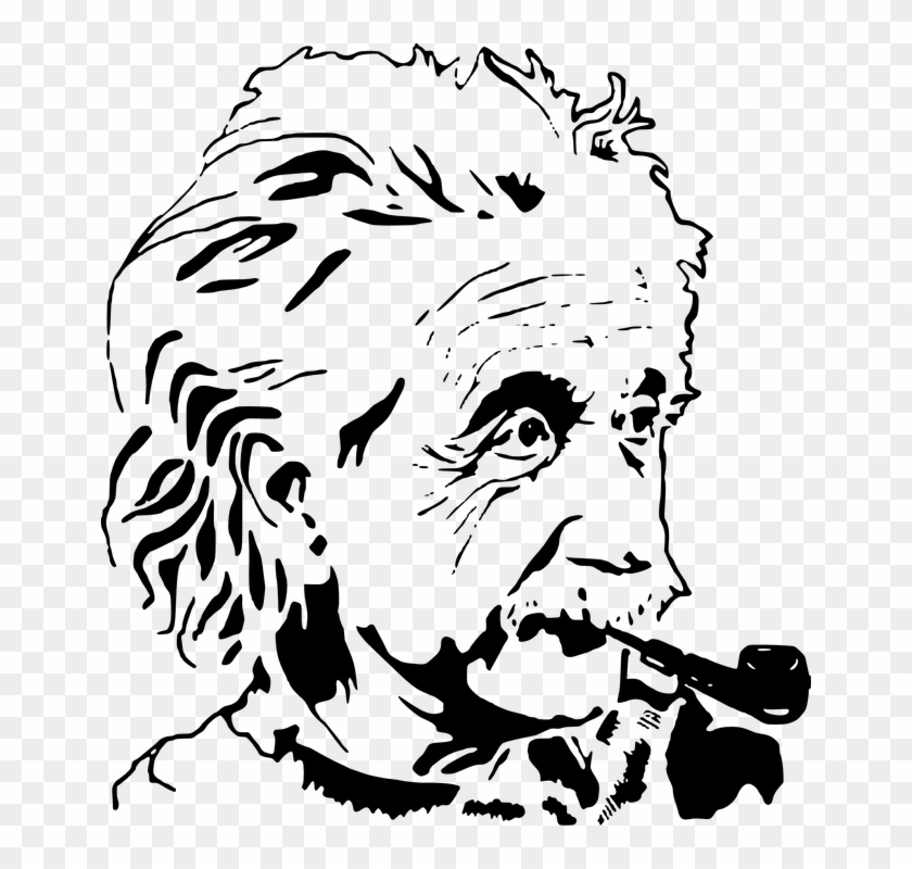 einstein clipart black and white