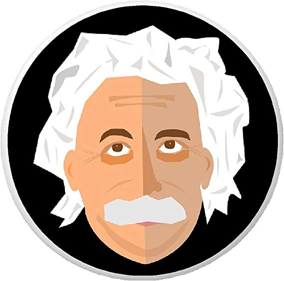 Einstein clipart science quiz. Albert cartoon pinback button