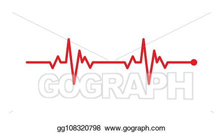 Ekg clipart pulse. Eps vector heart rhythm