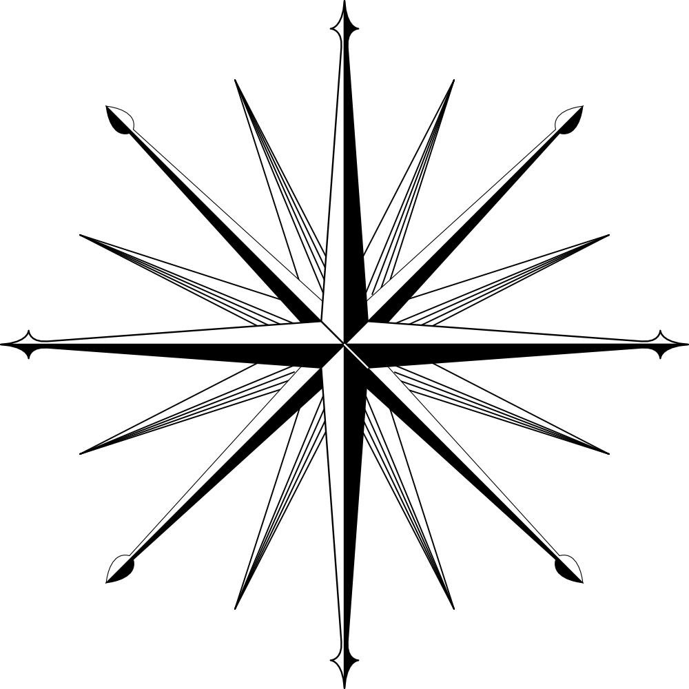 Blank compass rose desktop. Ekg clipart unlabeled