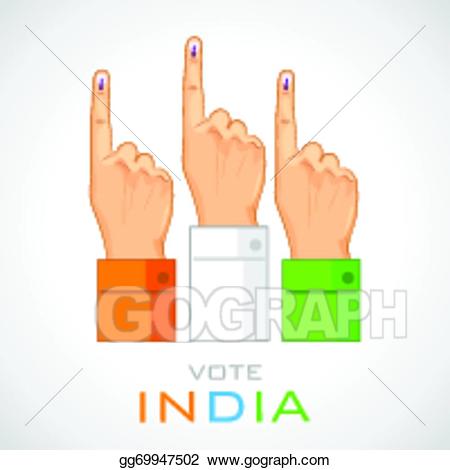 Voting clipart finger. Vector art hand with