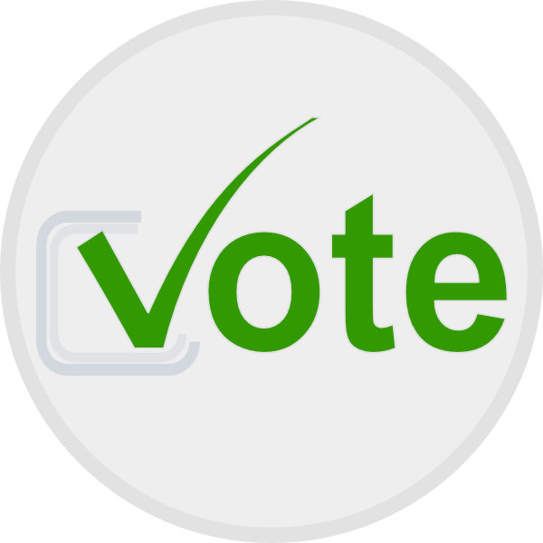 Voting clipart politics. Vote button clip art
