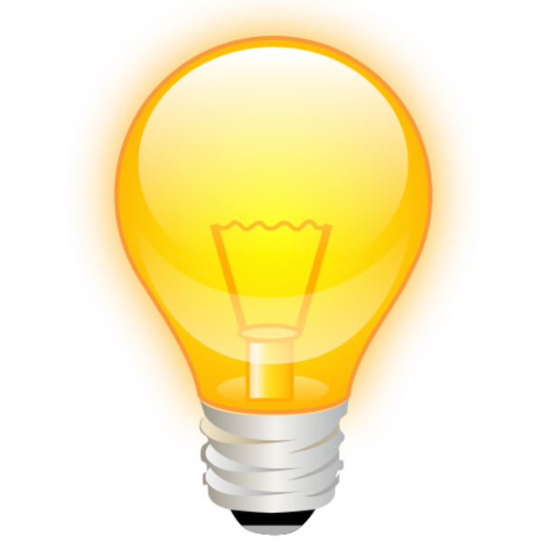 idea clipart yellow bulb