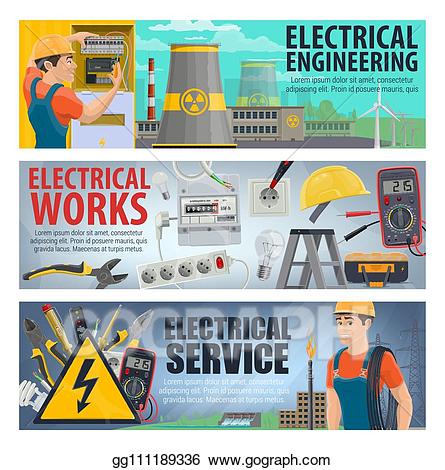 Eps illustration engineering . Electricity clipart electrical work