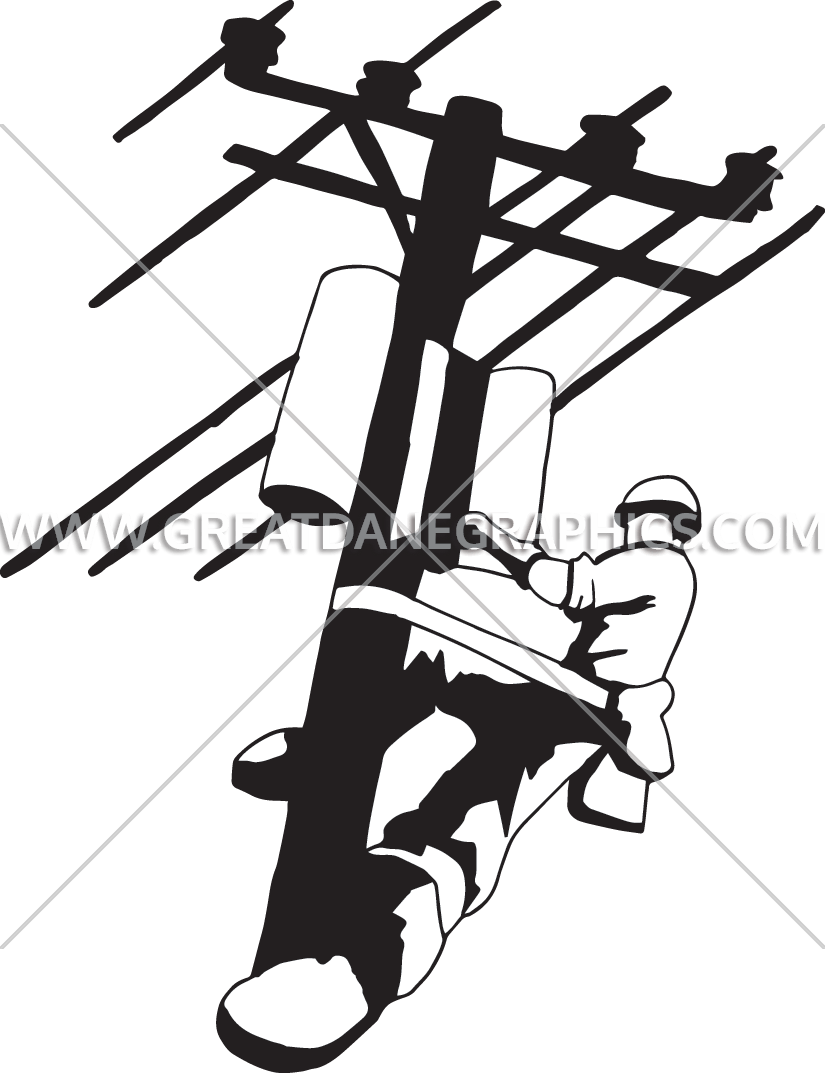 Electrician clipart black and white. Electrical lineman production ready