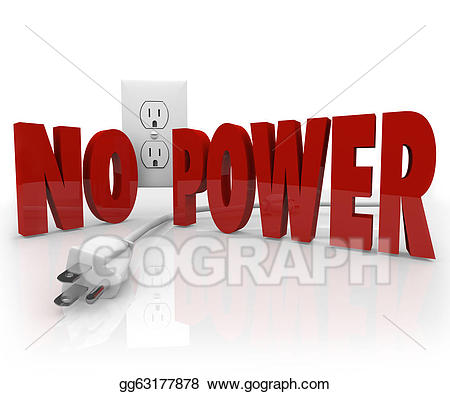 Stock illustration no power. Electricity clipart word
