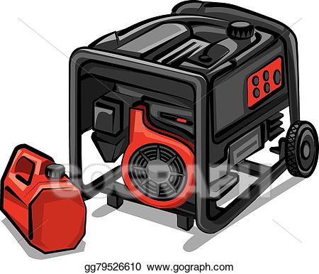 Electric clipart power generator. Vector stock illustration gg