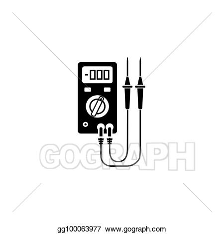 Electric clipart tester. Vector stock solid icon