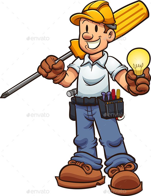 electrician clipart builder