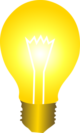 Electrical clipart bright. Yellow idea light bulb
