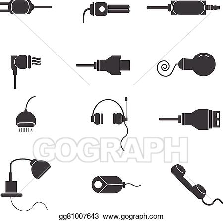 Eps illustration equipment icon. Electrical clipart bright