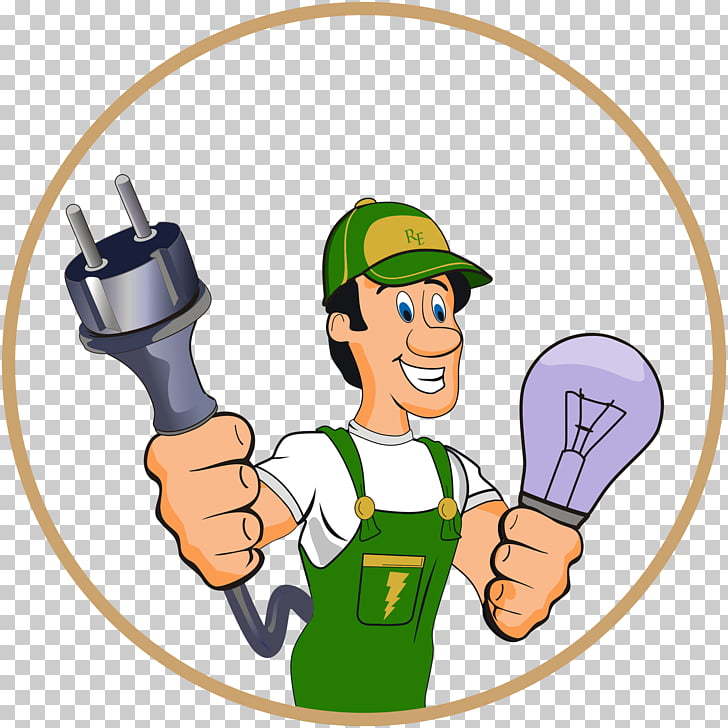 Electrical clipart electric man. Electrician electricity contractor advertising