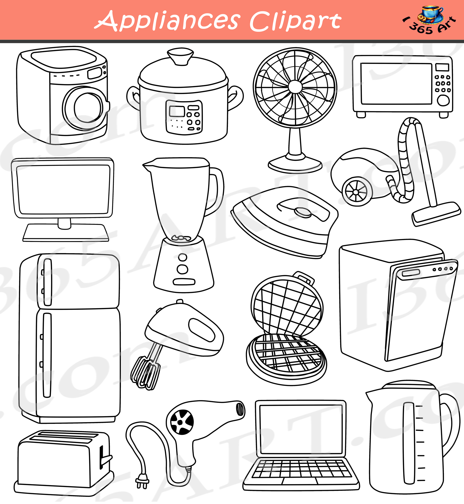 Electrical clipart electrical device. Appliances devices school 