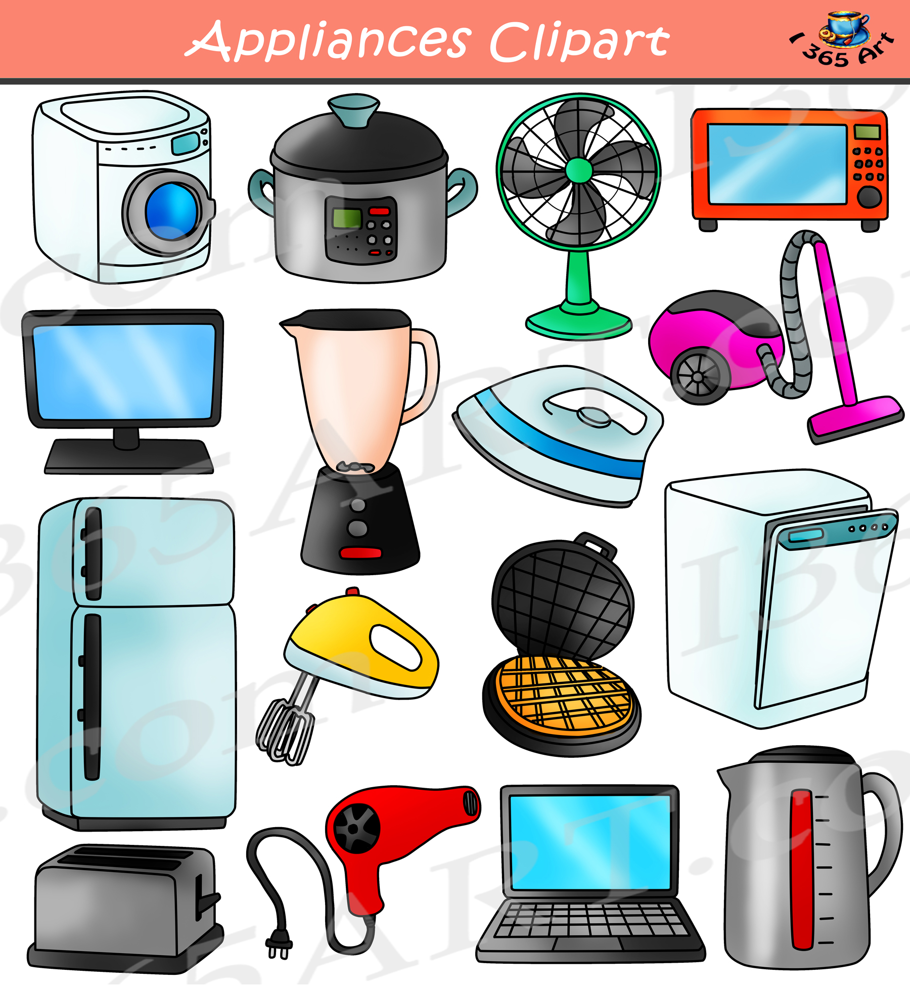 Appliances devices school . Electrical clipart electrical device