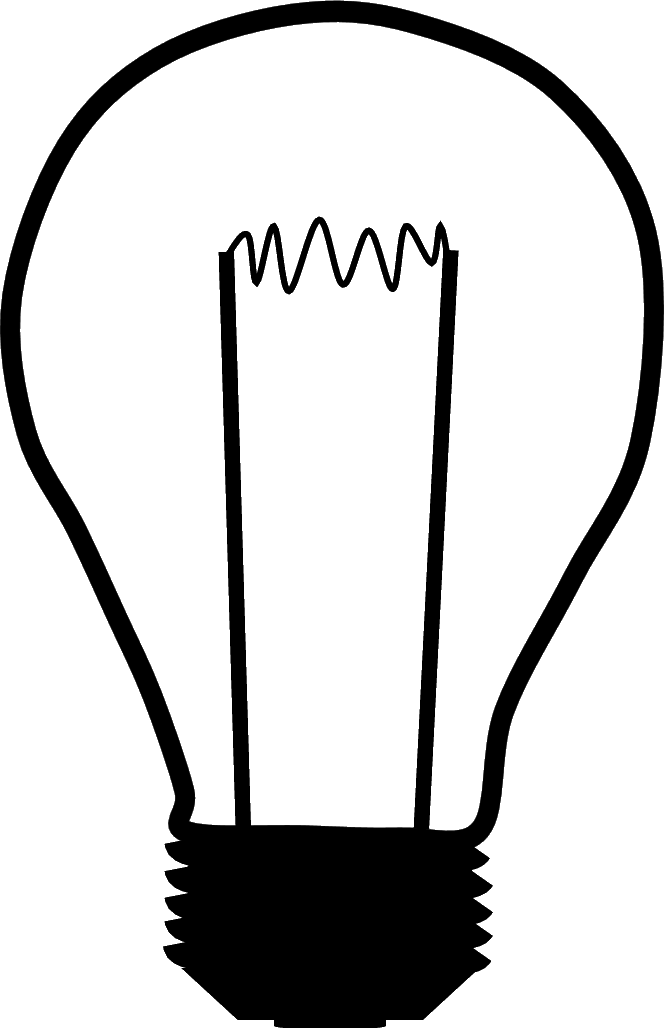 Light bulb drawing panda. Electrical clipart ligth
