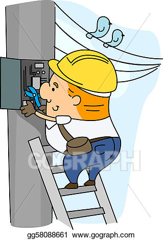 electrician clipart working