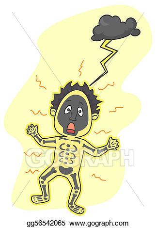 Electrician clipart zapped. Stock illustration lighting drawing