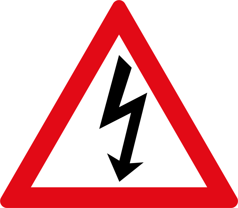 Electricity clipart electric shock. W electrical sign signs