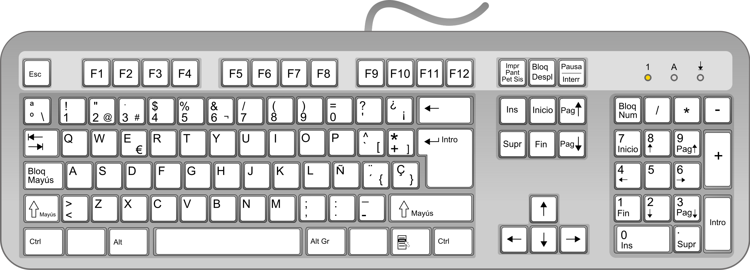 keyboard clipart modern computer