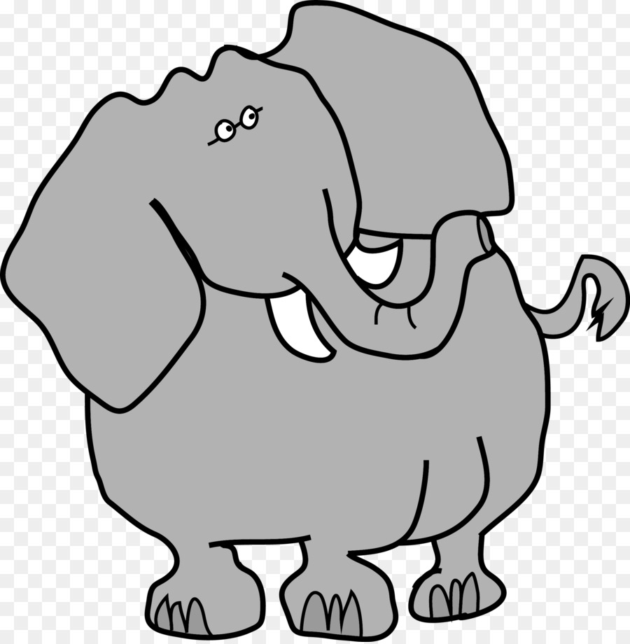 Love black and white. Elephant clipart dog