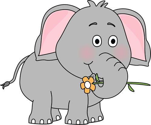 elephant clipart flower