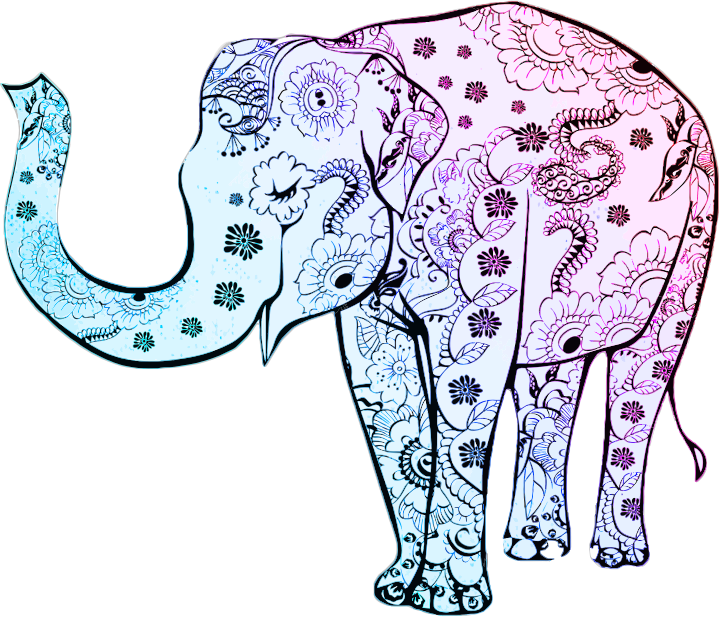 elephant clipart henna