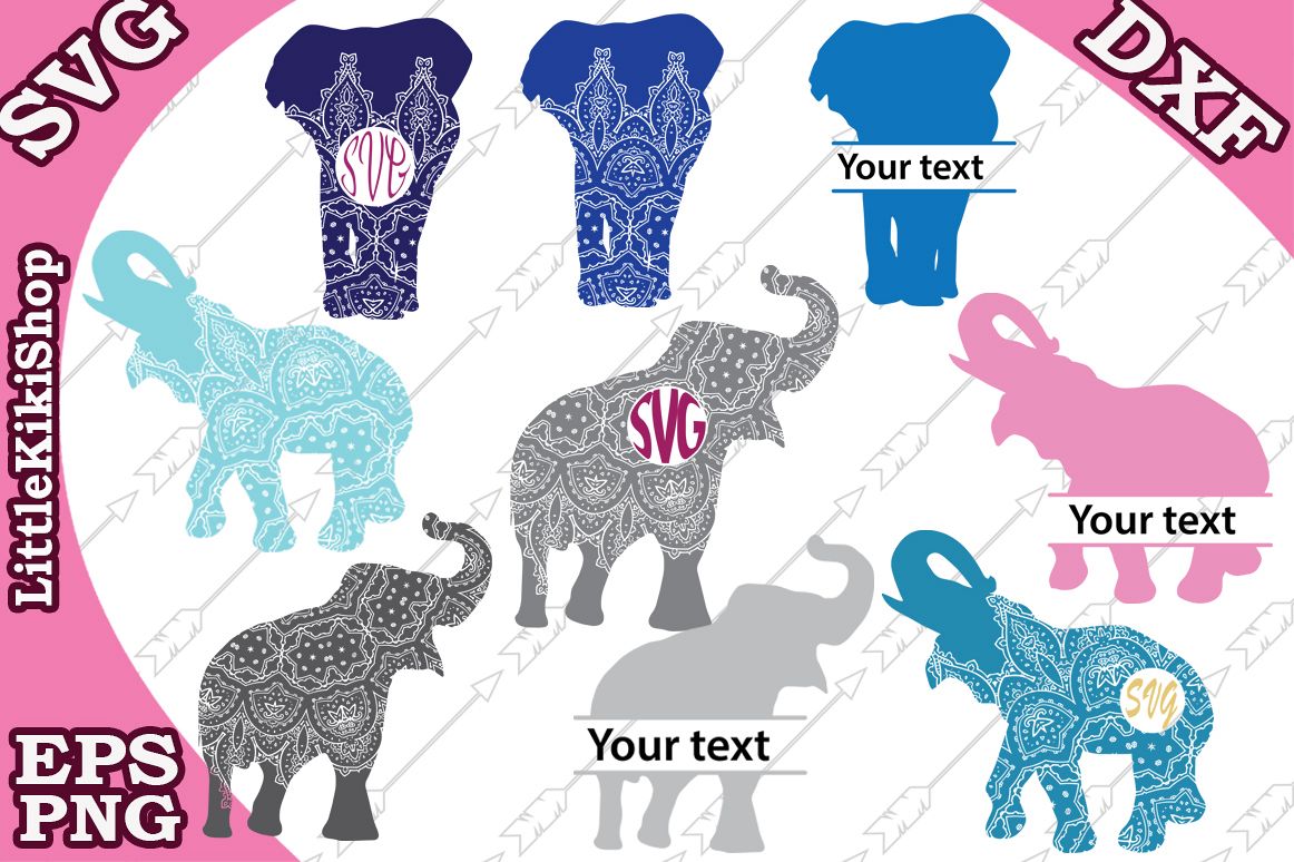 elephant clipart monogram