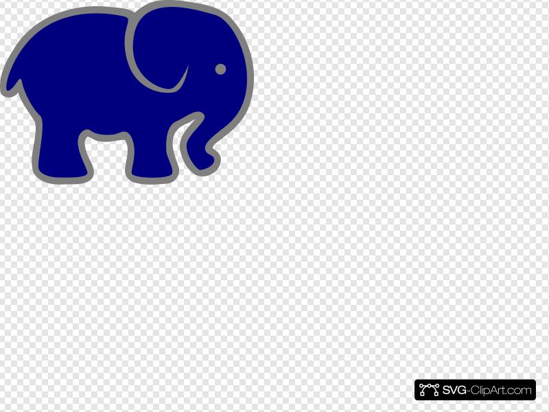 elephant clipart navy blue