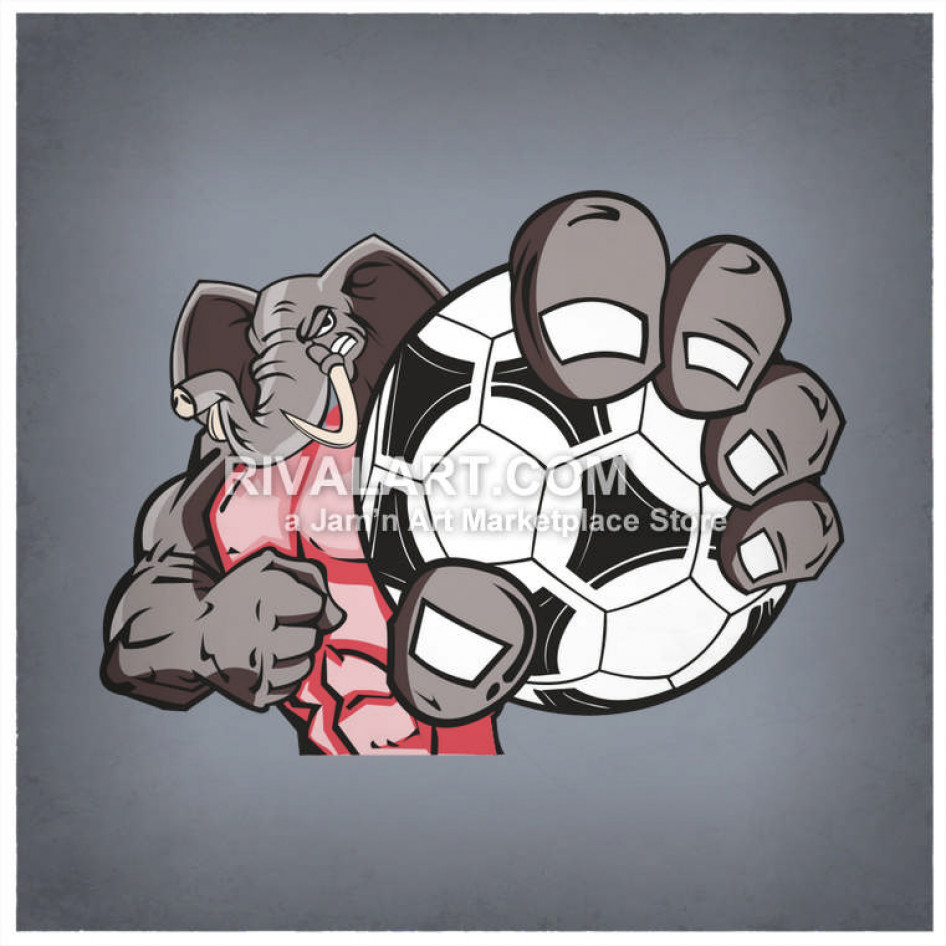 elephant clipart soccer