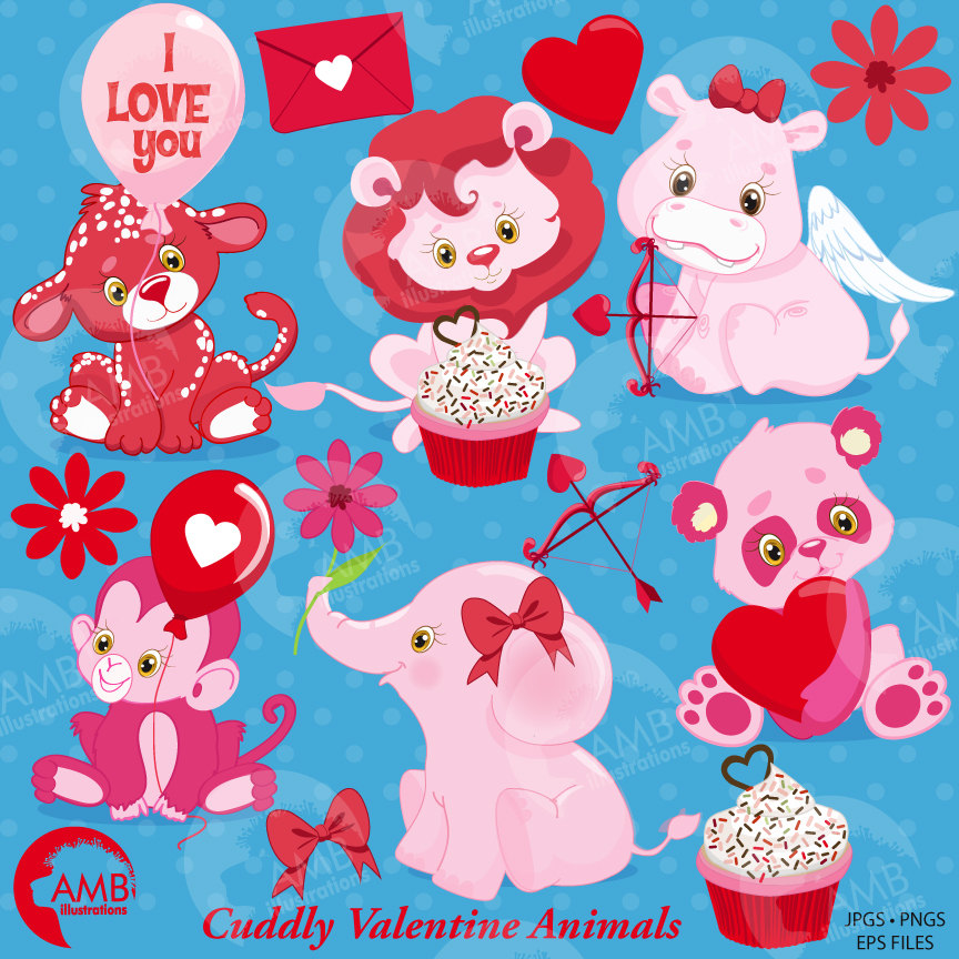 elephant clipart valentines day