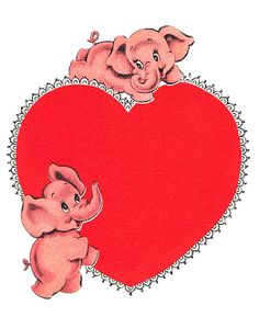 elephant clipart valentines day