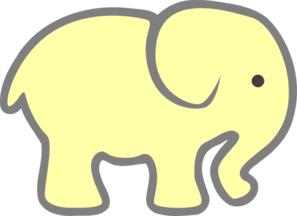 elephant clipart yellow