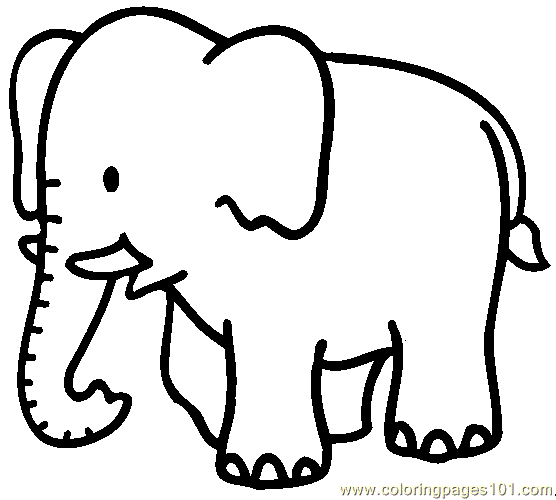 elephants clipart coloring