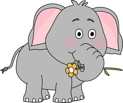 elephants clipart flower