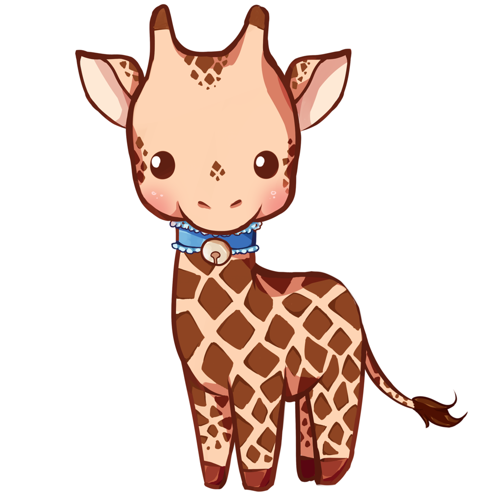 Kawaii by dessineka on. Elephants clipart giraffe