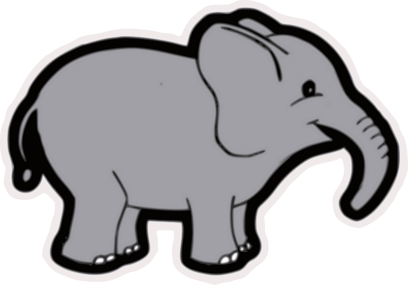 elephants clipart grey