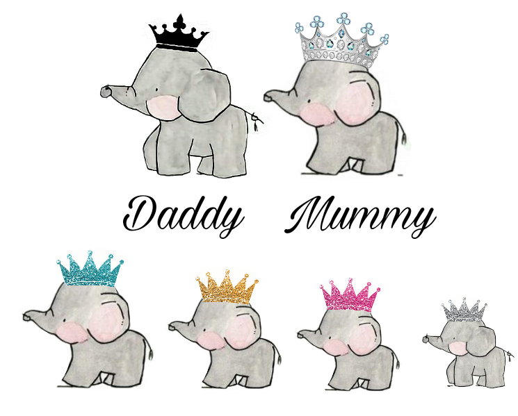 family clipart collage