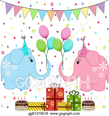 elephants clipart party