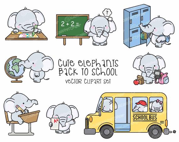 elephants clipart school