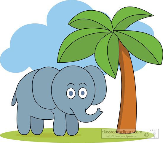 elephants clipart tree